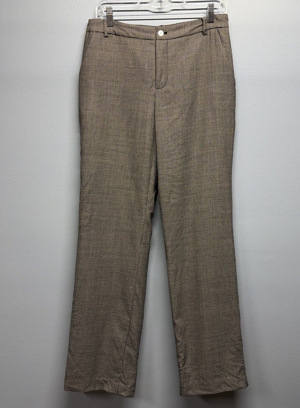 Chaps - 100% Wool Lined Pants - Black & White Herringbone - Sz 6